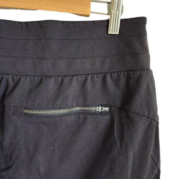 Athleta Skirt Black Large Women's Athletic Metro Downtown Mini Pull On Pockets - Picture 7 of 10